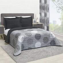 Pinsonic Lightweight Double View Printed Duvet - Black - View 1