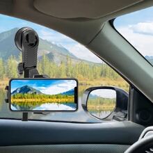 1pc Black Suction Cup Car/Desktop Phone Holder Compatible With All Types Of Phones - Black - View 4