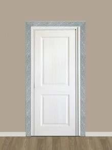 1件装3D立体自粘踢脚线 - 欧式风格，通用防水易安装家居装饰墙饰条，适用于房间翻新和DIY | 2026年情人节和新年装饰 | 复活节和圣诞节的完美节日家居装修礼物 - 銀色 - 查看 5