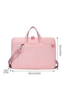 纯色简约笔记本电脑包笔记本电脑内胆包电脑包适用于学校学生教室笔记本电脑包教室包教师收纳包教室收纳包 - 粉色 - 查看 6