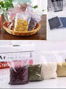 200入組密封食物貯藏包,加厚自密封包適用於家庭,冰箱和包裝