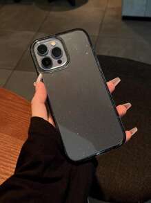 1.5mm Thick Glitter Apple Phone Case, Transparent Soft Cover For IPhone 17 Pro Max/17 Pro/17 Air/17/16 Pro Max/16/16 Pro/16 Plus/15/15 Pro Max/15 Plus 15 Pro/14 Pro Max/14 Pro/14/13 Pro Max/13/13 Pro/13 Pro Max/12/12 Pro Max/12 Pro/11/11 Pro Max/11 Pro - Black - View 9