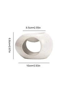 1只創意卡通陶瓷香薰爐,適用於精油和蠟燭,不包含蠟燭 - 白色 - 查看 4