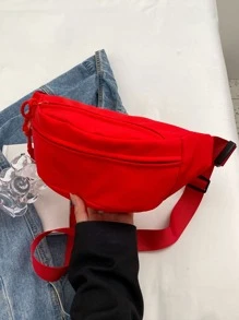 Fashionable Ladies Crossbody Chest Bag And Waist Pack, Casual Women's Bag - Red - View 3