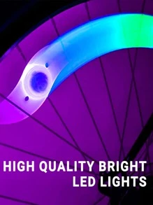 2pcs/pack Multicolor Led Bicycle Wheel Lights Usb/battery Powered Spoke Light Ip65 Waterproof 2/3 Modes Bike Light, Super Bright Bike Decoration & Safety Warning Light