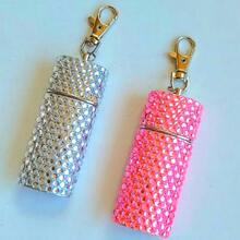 1个便携式镶钻阻燃纯色烟灰缸，带挂钩 - 粉色 - 查看 4