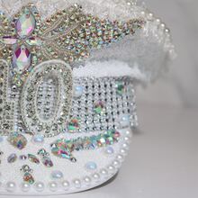 Gorgeous 40th birthday hat Handmade hat party accessories - White - View 3