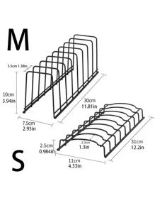 1pc Stainless Steel Multi-purpose Dish Rack - Black - View 4