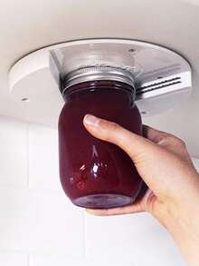 圓形蓋開罐器,可安裝於櫥櫃下方的廚房工具或放桌面上使用 - 白色 - 查看 3