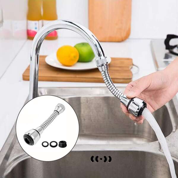 1 Peça Extensor De Torneira De Cozinha Com Economia De Água E Características De Formação De Bolhas, Malha De Filtro E Aerador Giratório Para Uso Doméstico