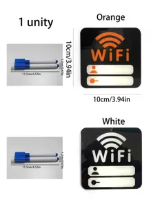 Wifi Network Identification, Wifi Password And Signal Symbol Sticker, Blackboard Sticker With White Board Pen - 1pc - Multicolor - View 7