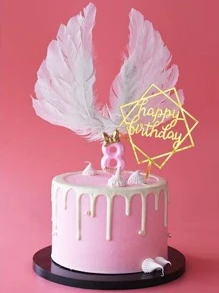 1 支粉色生日派对装饰蜡烛，带有王子/公主图案，适合浪漫表白 - 彩色 - 查看 10