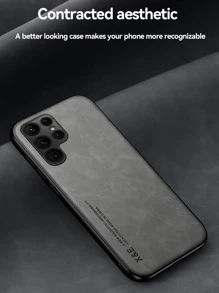 Letter Graphic Phone Case - Grey - View 8