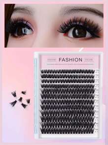 240 Piezas Pestañas Postizas Naturalmente Densas Diarias Para Agrandar Los Ojos - Negro - Ver 1