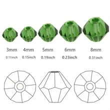 90pcs Pha Lê Áo Yếu tố Nhị khúc Hạt 4MM Nhiều màu Ly Spacer Hạt Đối với Làm đồ trang sức DIY Phụ kiện Thủ công Thủ công Hạt Phụ kiện - Màu Hồng baby - Xem 7