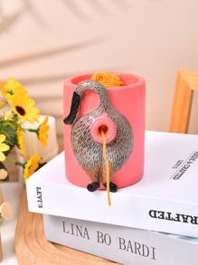 1 pièce Élément décoratif de rangement de fil de conception de cul de chat mignon, meilleur cadeau de redresseur de tricot