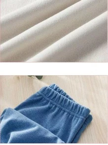 Ropa Interior Térmica para Niños y Niñas Calientes y Cómodos Unisex 110-170cm 4-16Años - Azul - Ver 2