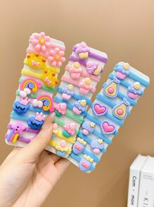 30 Piezas Lila De Pelo Para Niñas Con Dibujos Animados Dulces - Multicolor - Ver 2