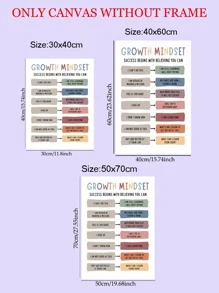 1件成長心態家居裝飾帆布畫,適用於客廳、臥室、書房、學校牆壁裝飾 - 彩色 - 查看 9