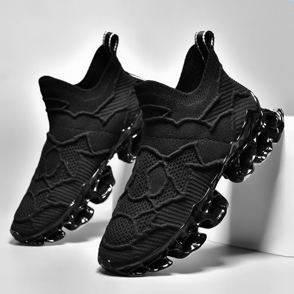 Zapatillas de running transpirables de malla para hombre, zapatillas deportivas con suela de cuchilla, zapatos casuales cĂłmodos y de moda, suelas dur