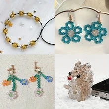 90pcs Pha Lê Áo Yếu tố Nhị khúc Hạt 4MM Nhiều màu Ly Spacer Hạt Đối với Làm đồ trang sức DIY Phụ kiện Thủ công Thủ công Hạt Phụ kiện - Màu Hồng baby - Xem 4