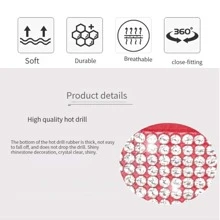 1pc Multi-color Shiny Rhinestone Small Dog Or Cat Collar & Leash Set, Kitten Accessory - Pink - View 3