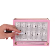 1個diy木製錢箱,復古電視機風格桌面裝飾,可拆卸粉色硬幣存儲盒,適合兒童使用 - 粉色 - 查看 3