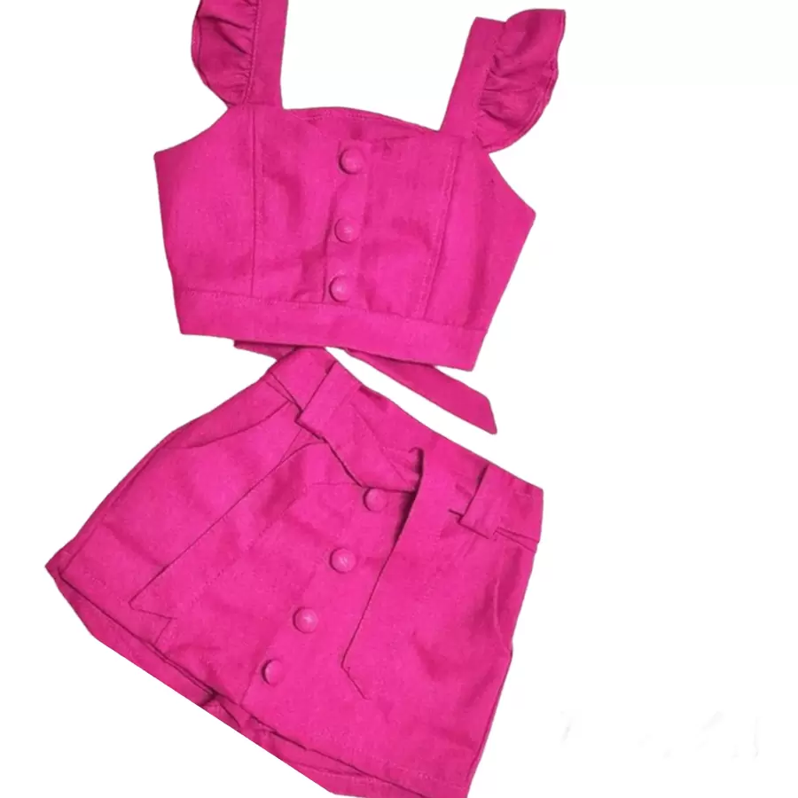 Young Girls Sets - 玫紅色 - 查看 1