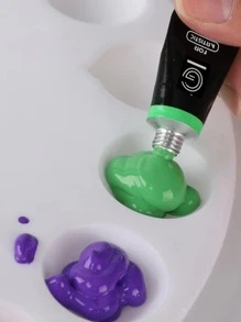 12 bucăți tampoane acrilice de culori mixte, set simplu de vopsea acrilică de 12 ml pentru desen, cadou