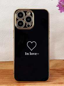 心形图案手机壳，国际版，非国内版 - 黑色 - 查看 4