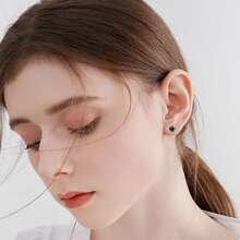 4對316l不鏽鋼耳釘,女性男性都適用,對敏感耳朵的耳環,20號耳釘,2-8毫米立方氧化鋯,無鎳鈦金屬背貼女士耳釘。 - 4 對耳釘-混色 - 查看 4