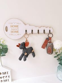 Key-shaped Hook With 5 Hooks, White