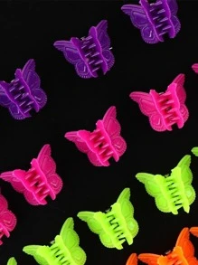 20pcs/Set Women's Colorful Butterfly Plastic Hair Accessories, Fashion Hair Clips For Daily & Romantic Dates, Cute Hair Pins & Mini Hair Claws Hair Styling Set, Dopamine Hair Jaw Clip Hair Clamps Hair Clutch Hair Clip, Hair Bows Elegant Claw Clip - Multicolor - View 8