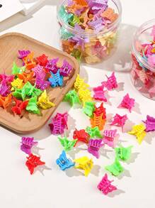 20pcs/Set Women's Colorful Butterfly Plastic Hair Accessories, Fashion Hair Clips For Daily & Romantic Dates, Cute Hair Pins & Mini Hair Claws Hair Styling Set, Dopamine Hair Jaw Clip Hair Clamps Hair Clutch Hair Clip, Hair Bows Elegant Claw Clip - Multicolor - View 6
