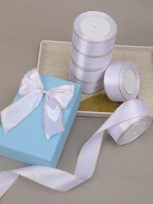 (1卷的緞帶)DIY玫瑰花材料緞面緞帶適用於裝飾蛋糕,禮物,婚禮派對,,金色緞帶