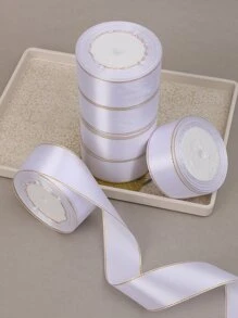 (1卷的緞帶)DIY玫瑰花材料緞面緞帶適用於裝飾蛋糕,禮物,婚禮派對,,金色緞帶