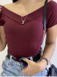 Women Tops - Màu Đỏ Sâu - Xem 1