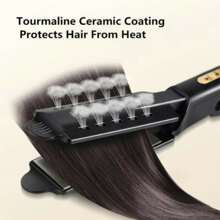 Plancha De Cabello De Cerámica Con Profesional Temperatura - Negro - Ver 10
