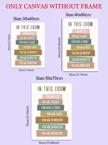 1入色彩豐富的激勵性壁畫帆布印刷品,適用於家居裝飾 - 彩色 - 查看 8