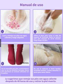 Set de 3 Pzs De Mascarillas Para Pies Lavanda US - Morado - Ver 5