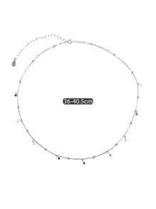 ELSEDES 1入組時尚S925銀發亮的藍色的星球形狀吊墜項鍊適用於女性日常,派對穿戴