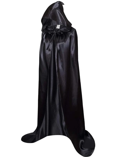 件斗篷 彩色丁布斗篷 站立領帶帽 黑色死亡斗篷 斗篷 黑色斗篷