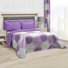Pinsonic Lightweight Double View Printed Duvet - Lilac Purple - View 1
