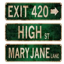 MARY JANE LANE 1 szt., znak drogowy, metalowa tabliczka z blaszanym napisem (4''x16''/10cm*40cm) Najlepsze prezenty - MJ - Zobacz 3