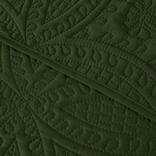 2入組/套黑暗綠色床單套裝,現代織物床罩被套 - 橄欖綠 - 查看 8