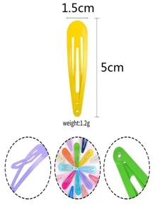 20pcs Women Random Color Casual Snap Clip For Hair Decoration For Back To School Y2k Hair Clips Claw Clips Hair Barrettes