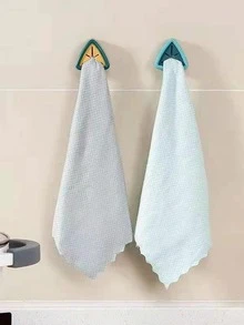 1 Pieza Porta-toallas De Ahorro De Espacio Para Baño Y Cocina Sin Perforación - Azul - View 2