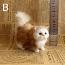 Ornamento realista de gato para decoración de sala de estar, mejor regalo - Multicolor - Ver 5