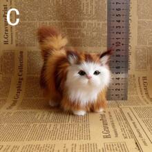 Ornamento realista de gato para decoración de sala de estar, mejor regalo - Multicolor - Ver 6