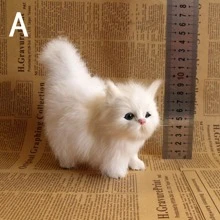 Ornamento realista de gato para decoración de sala de estar, mejor regalo - Multicolor - Ver 4